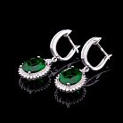 Серьги с зелеными фианитами с8 от ювелирного магазина Оникс - 1