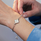 Серебряный браслет "Клевер" 141865 от ювелирного магазина Оникс - 1