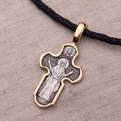 Православний хрест "Господь Вседержитель. Ікона Божої Матері" Незламна Стіна " 131465 №5