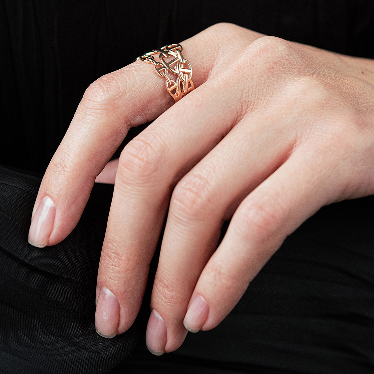 Золотое кольцо "Helen" к08413 от ювелирного магазина Оникс - 1