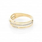 Золотое кольцо с фианитами к05490 от ювелирного магазина Оникс - 1