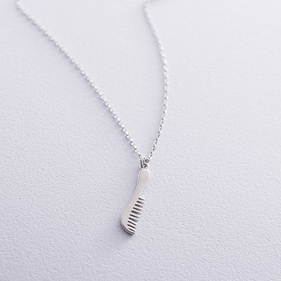 Серебряное колье "Расческа" 18923