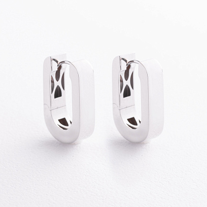 Сережки "Grace" у білому золоті с09693