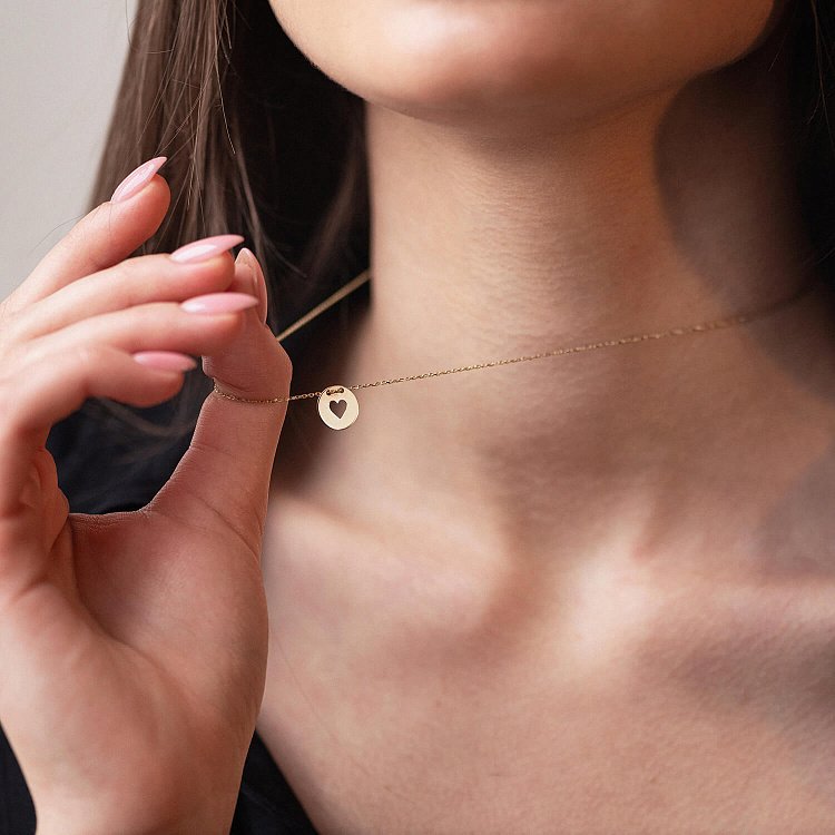 Кольє "Сердечко" у жовтому золоті кол01700с від ювелірного магазину Онікс - 4