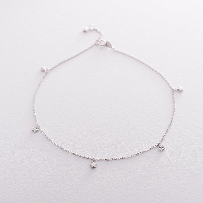 Золотой браслет на ногу "Звезды" б04216