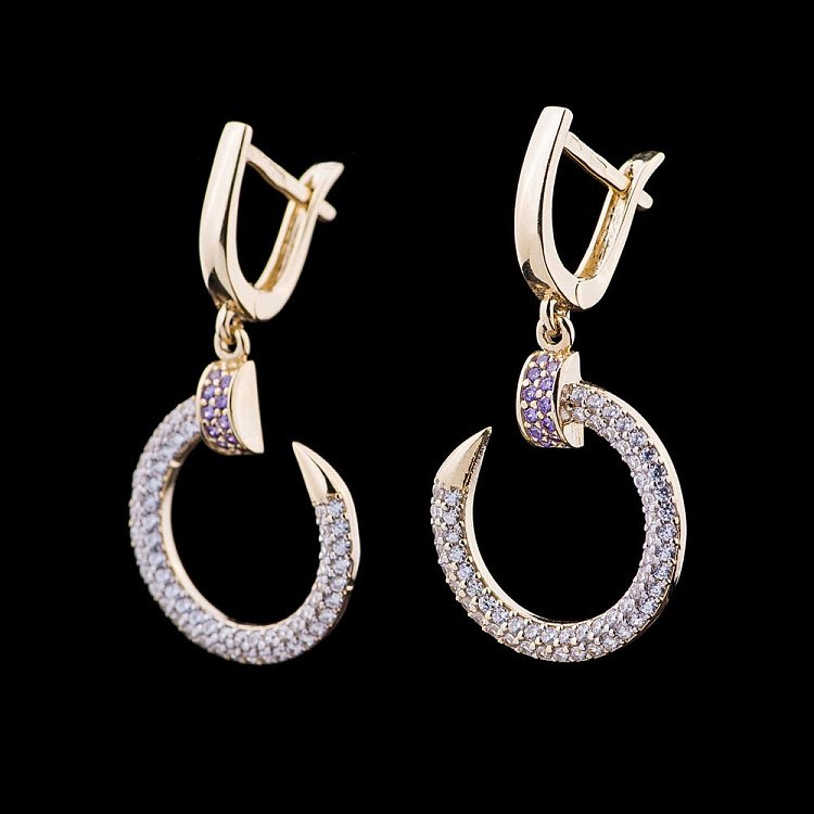 Золотые серьги "Гвоздики" с04533 от ювелирного магазина Оникс