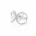 Серебряное кольцо с фианитами "Бабочка" 112038 от ювелирного магазина Оникс