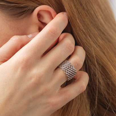 Широкое серебряное кольцо "Tianna" 7154 №4