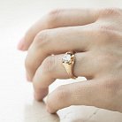 Золотое помолвочное кольцо с фианитом к04807 от ювелирного магазина Оникс - 3