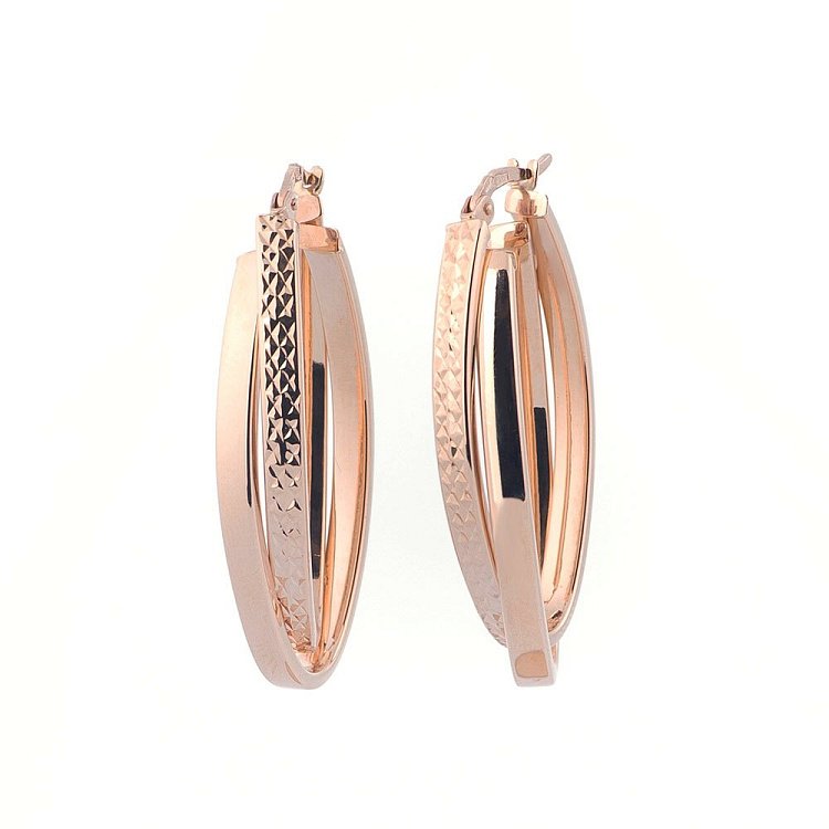 Золоті сережки-кільця с04421 від ювелірного магазину Онікс