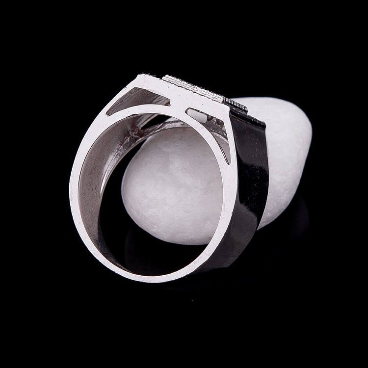 Срібна печатка з фіанітами 11921 від ювелірного магазину Онікс - 1