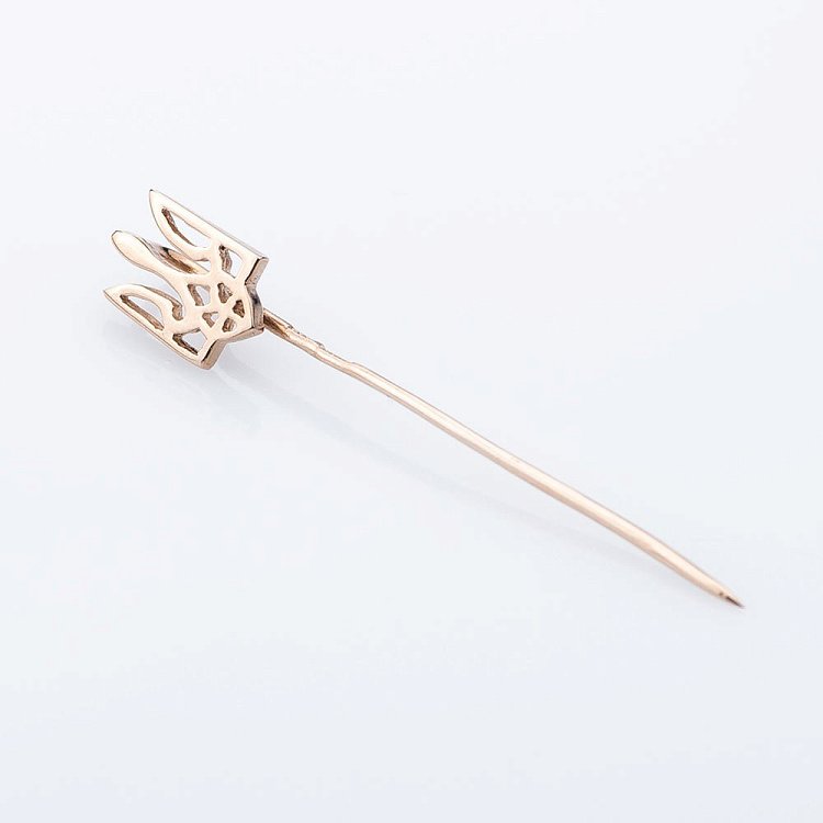 Золотая заколка "Герб Украины" зак00164 от ювелирного магазина Оникс