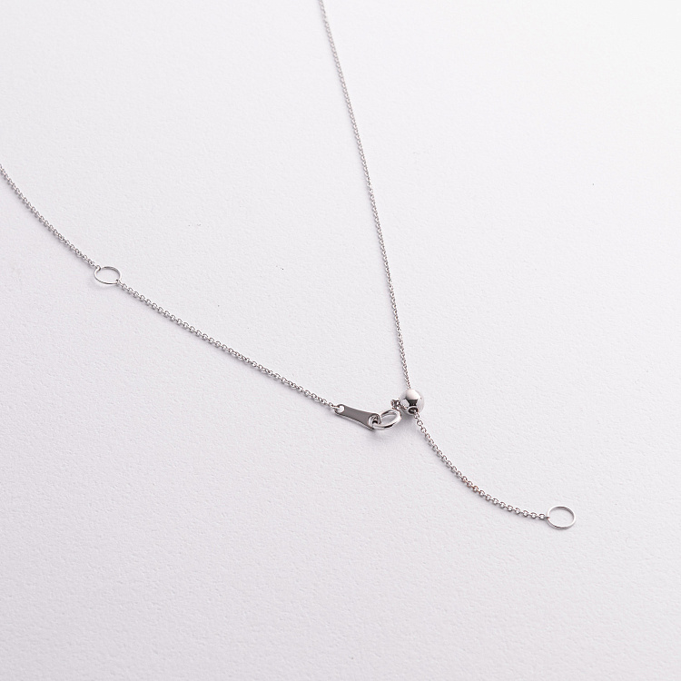 Золотое колье "Клевер" (бриллианты, изумруд) колб0165ca от ювелирного магазина Оникс - 2