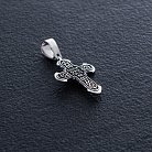 Православный серебряный крест "Распятие. Спаси и Сохрани" 133092 от ювелирного магазина Оникс - 4