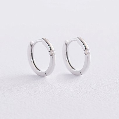 Золотые серьги с бриллиантами сб0360y