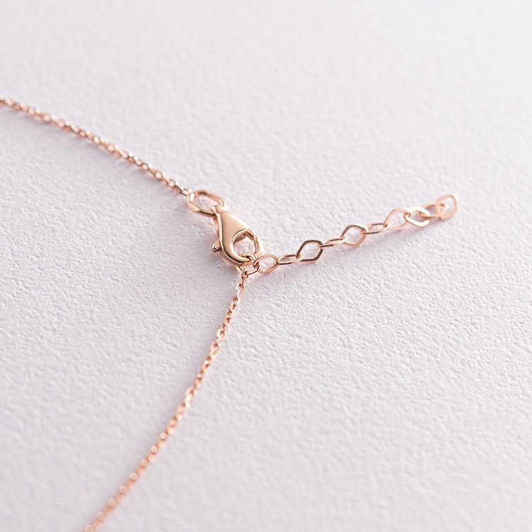 Золотое колье "Звездочки" с фианитами кол01496 от ювелирного магазина Оникс - 9