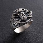 Мужское серебряное кольцо "Викинг" 422 от ювелирного магазина Оникс - 12