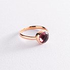 Золотое кольцо с розовыми фианитами к06837 от ювелирного магазина Оникс - 2