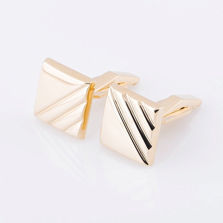 Чоловічі запонки з жовтого золота зап00064 від ювелірного магазину Онікс