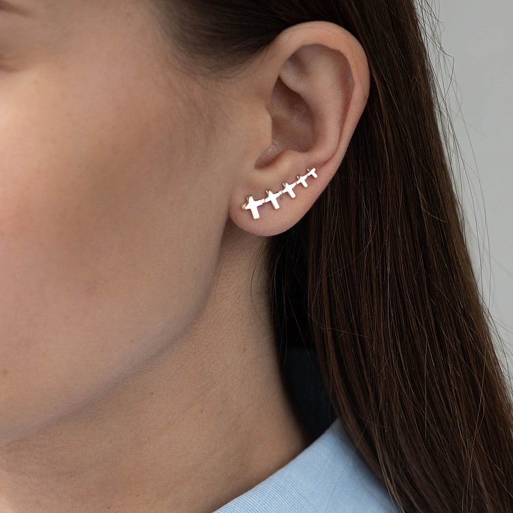 Золоті сережки - клаймбери Прагнення с05958 від ювелірного магазину Онікс