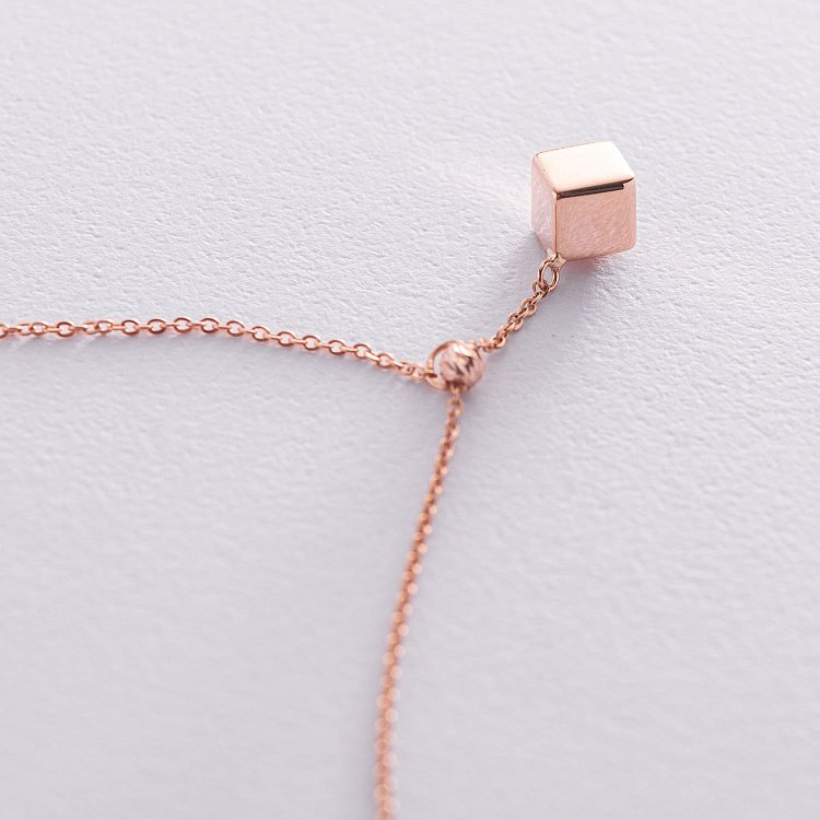 Золотое колье с кубиком 860355 от ювелирного магазина Оникс - 2