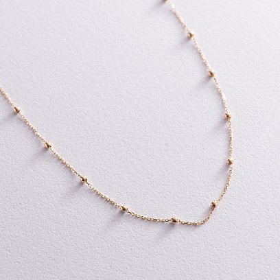 Колье "Шарики" в желтом золоте кол02030 №4