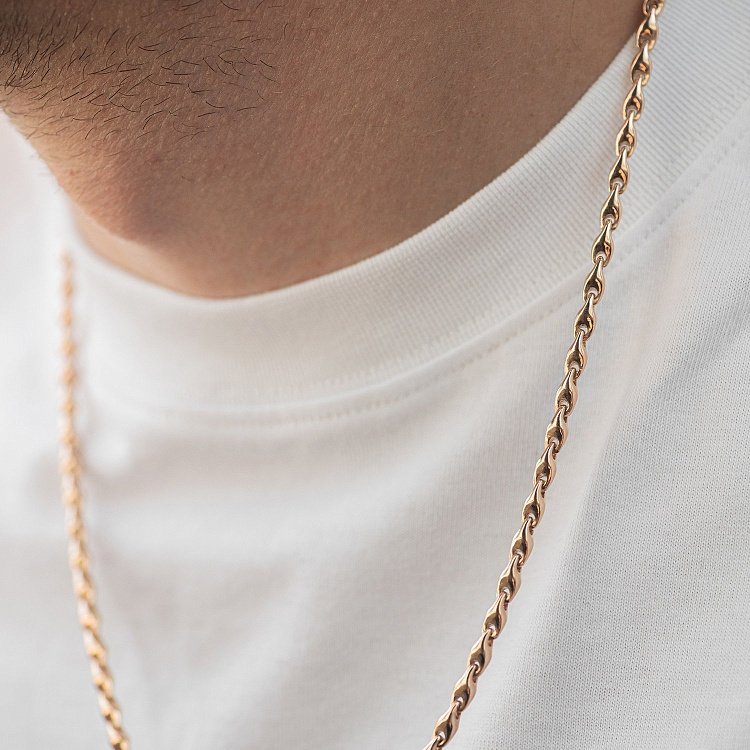 Мужская золотая цепочка ц00561 от ювелирного магазина Оникс - 2