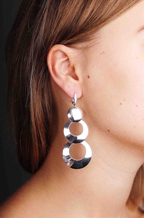 Сережки "Кільця" 12509 від ювелірного магазину Онікс - 2