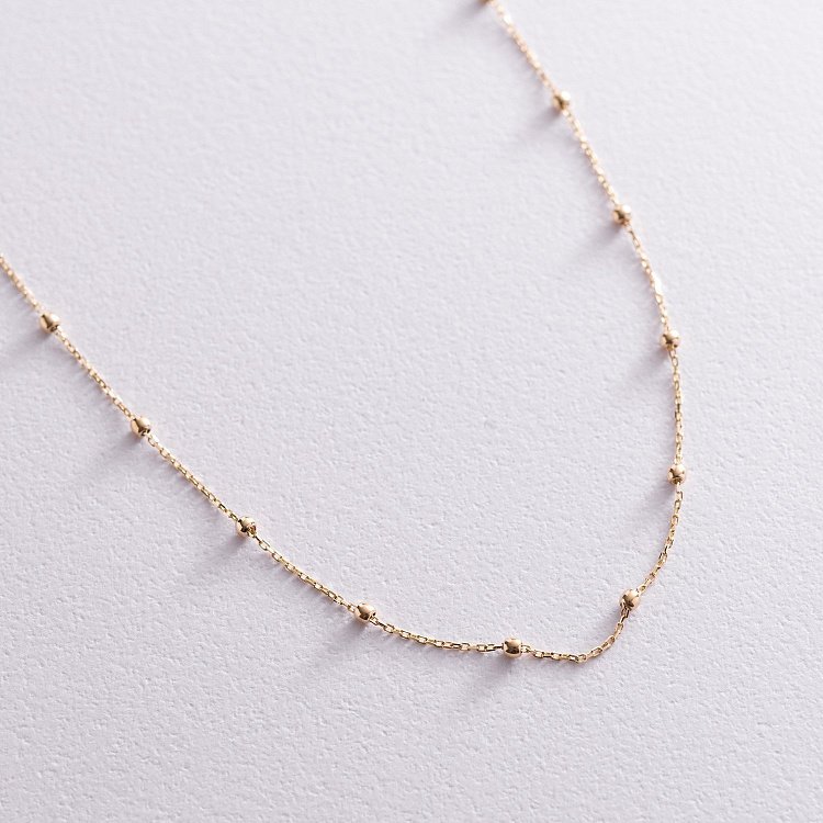 Колье "Шарики" в желтом золоте кол02030 от ювелирного магазина Оникс - 4