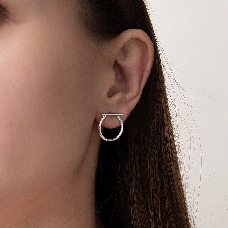 Срібні сережки - підвіски "Амелі" 123189 від ювелірного магазину Онікс