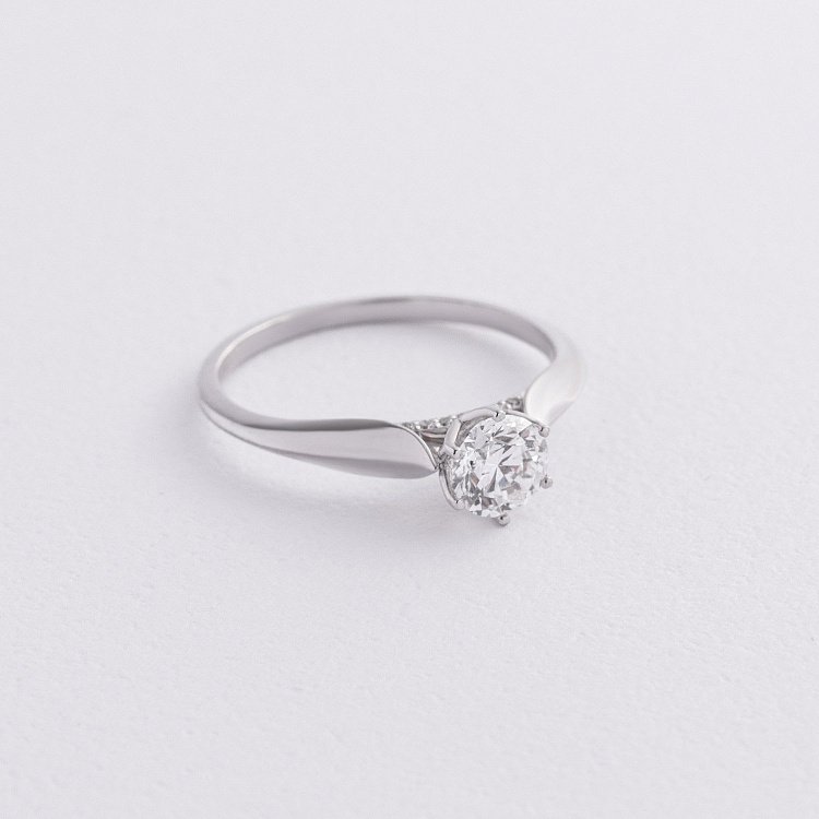 Заручальна золота каблучка з діамантами 243111121 від ювелірного магазину Онікс - 2