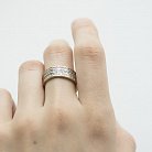 Золотое тройное кольцо з фианитами к01913 от ювелирного магазина Оникс - 3