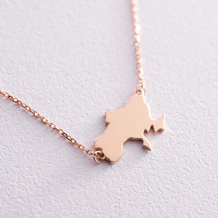 Колье "Моя Украина" в красном золоте (возможна гравировка) кол02298 от ювелирного магазина Оникс - 4