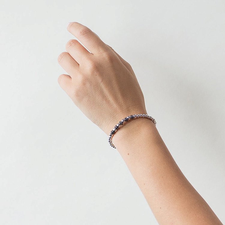 Золотой браслет с фианитами б02682 от ювелирного магазина Оникс - 1