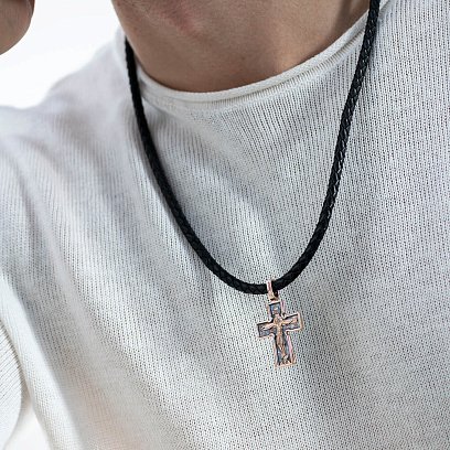 Православний хрест "Розп'яття. Божа Матір "Втілення". П'ять святителів" (чорніння) п01749 №2