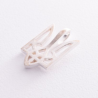 Срібний кулон "Герб України - Тризуб" 133139 №9