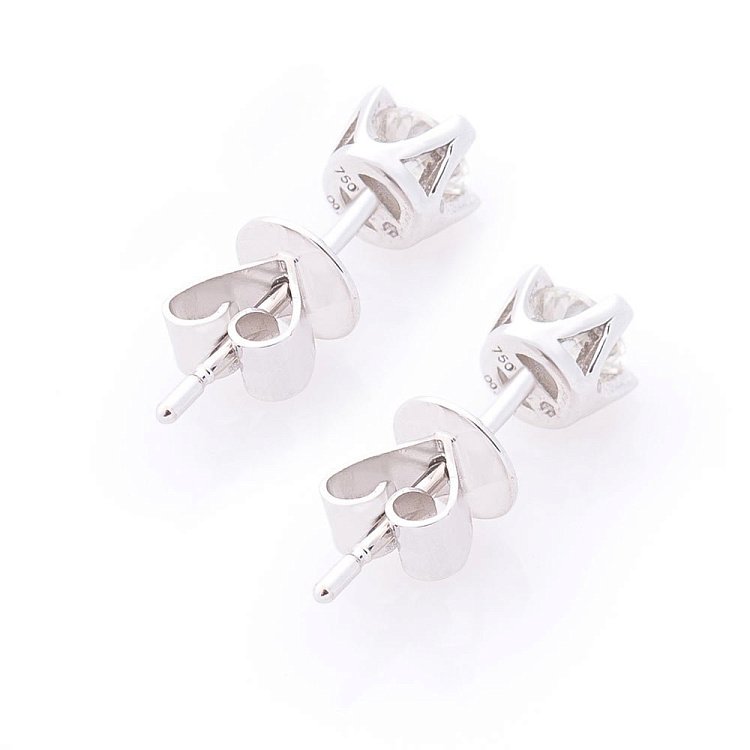 Золотые серьги-гвоздики с бриллиантами сб0218cha от ювелирного магазина Оникс - 2