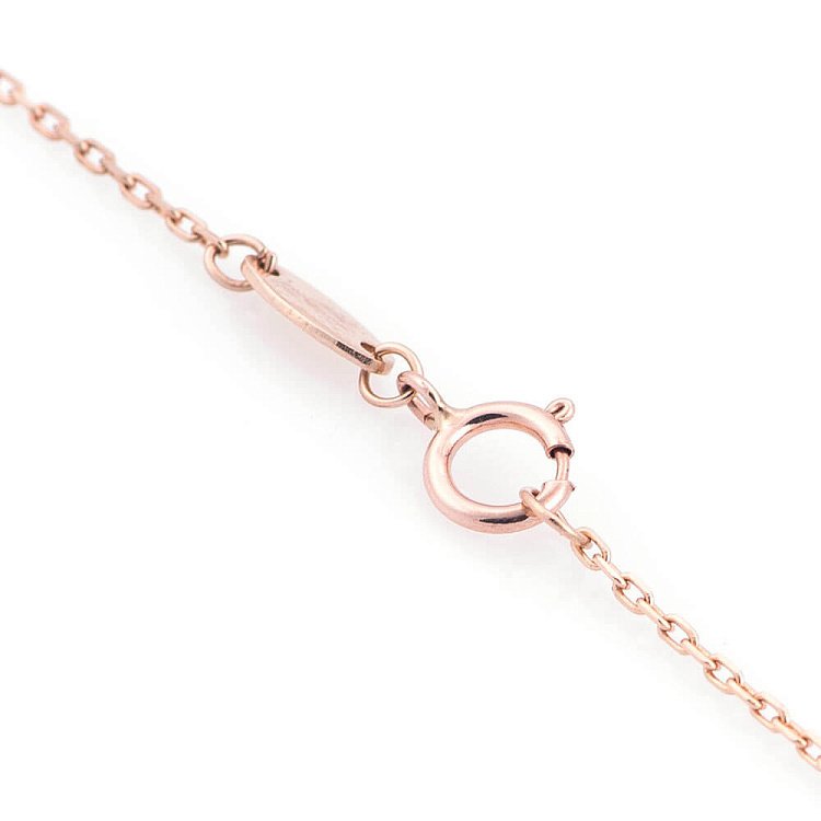 Подвійне золоте кольє з сердечком і камінчиком кол01038 від ювелірного магазину Онікс - 3