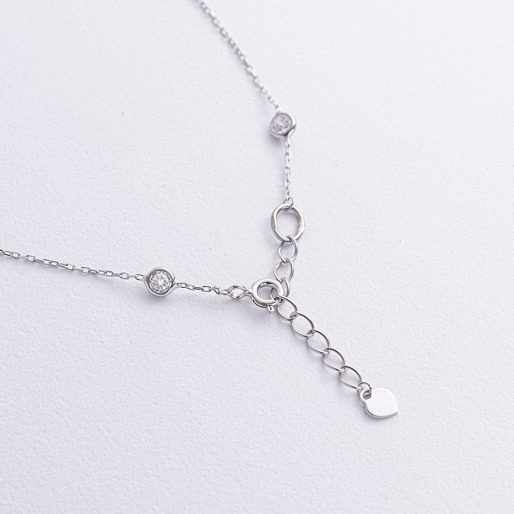 Серебряное колье с фианитами 908-01593 от ювелирного магазина Оникс - 4