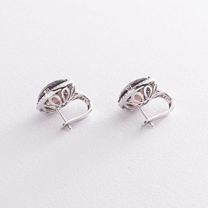 Золоті сережки з діамантами і топазами CR1671Egm №5