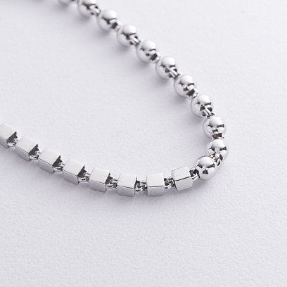 Золотой браслет "Кубики - шарики" б05435 №3