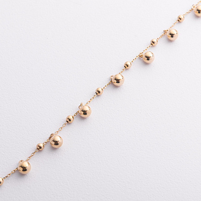 Браслет "Шарики" в желтом золоте б05761 №2