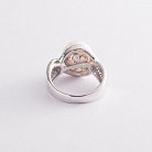 Золотое кольцо с жемчугом и бриллиантами к856 от ювелирного магазина Оникс - 3