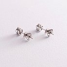 Золоті сережки - пусети з діамантами с178ar от ювелирного магазина Оникс - 3