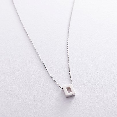 Срібне кольє з буквою "О" 18985О