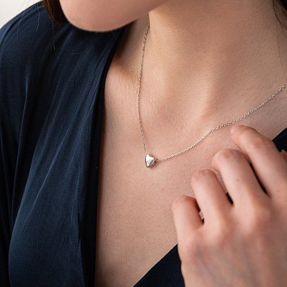 Срібне кольє "Сердечко" 181134 №3