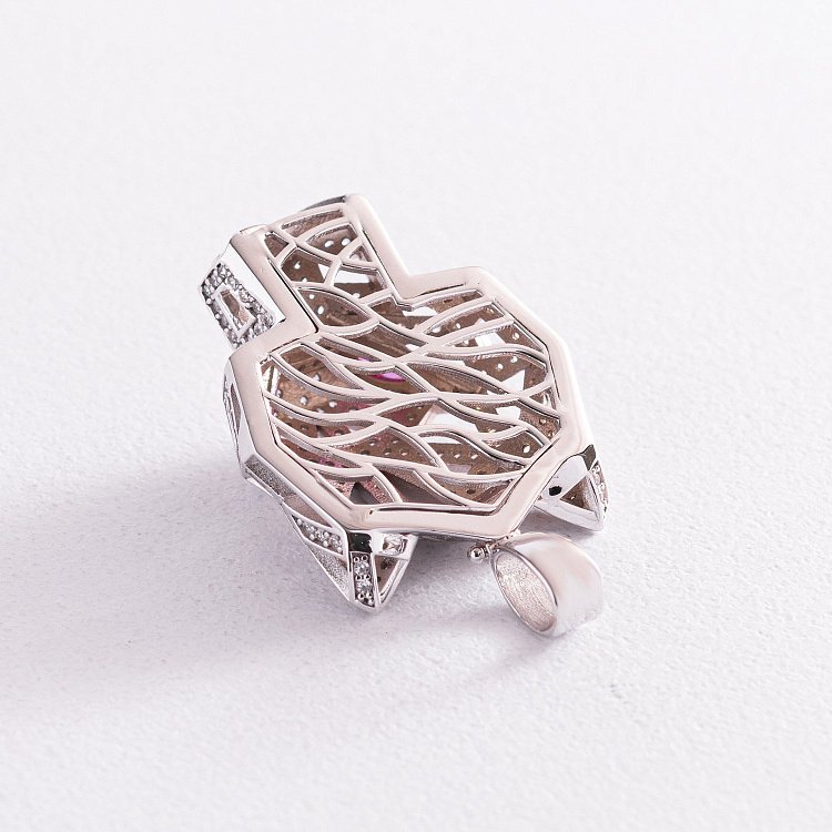 Золота підвіска "Пантера" з фіанітами п03649 від ювелірного магазину Онікс - 5