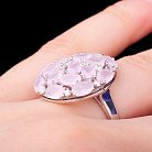 Срібний перстень з фіанітами 111583 от ювелирного магазина Оникс - 3
