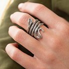 Серебряное кольцо "Змея" 112663 от ювелирного магазина Оникс