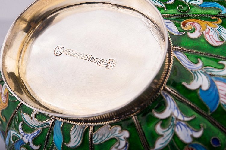 Ківш зі срібла (емаль, ручна робота) сер00044 від ювелірного магазину Онікс - 3